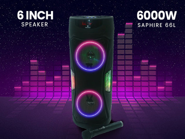 Saphire 66L Multimedia Speaker 6000W PMPO