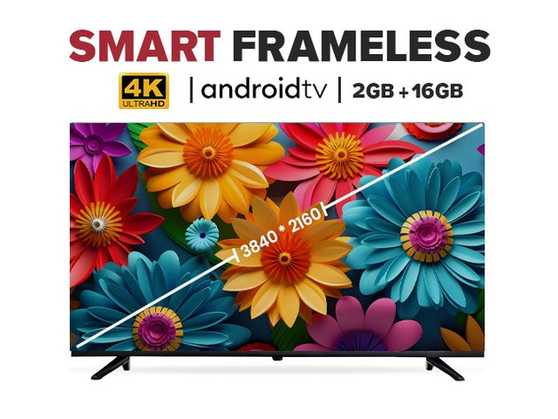 50 inches (125cm) Smart Frameless UHD 4K Android TV | 2gb RAM + 16gb ROM | DOBSX50WWVR