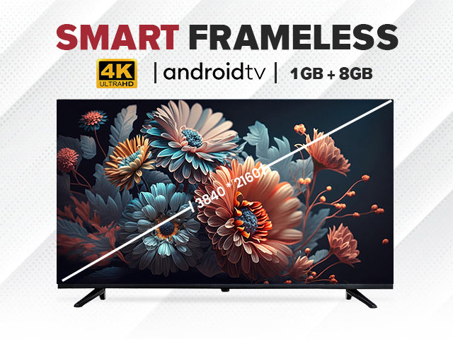 55 inches (139cm) Smart Frameless UHD 4K Android TV | 1gb RAM + 8gb ROM | DOBSX55UHDVR