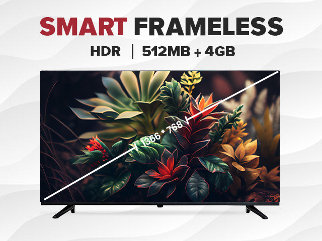 32 inches (80cm) Frameless HD Ready TV | 512mb RAM + 4gb ROM | DOBSX32N