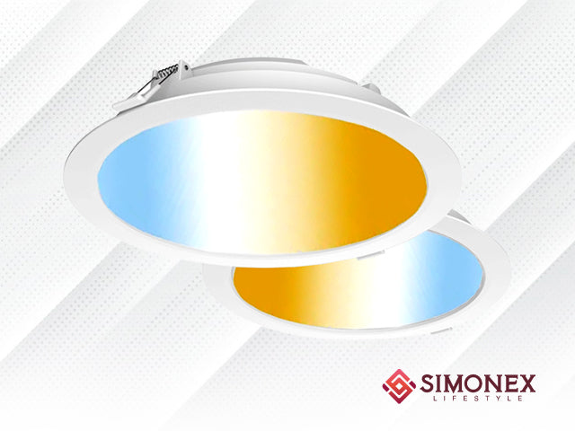 Simonex Sternet Smart 15 Watt Smart Panel Downlight | CCT + RGB | Compatible with Amazon Alexa & Google Home | STD15WC