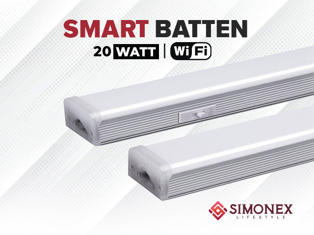 Simonex Sternet Smart 20 Watt Smart Batten | CCT | Compatible with Amazon Alexa & Google Home | STT20WT