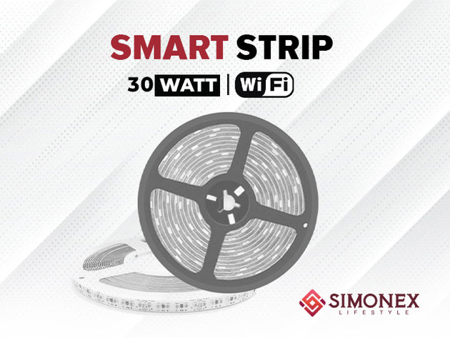 Simonex Sternet Smart 30 Watt Smart Strip | CCT | Compatible with Amazon Alexa & Google Home | STS10MTW